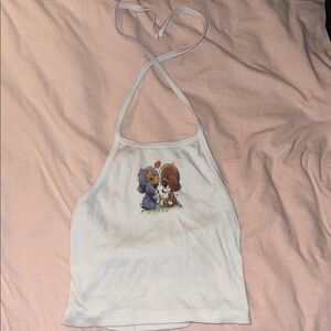 Brandy Melville Cream halter Top